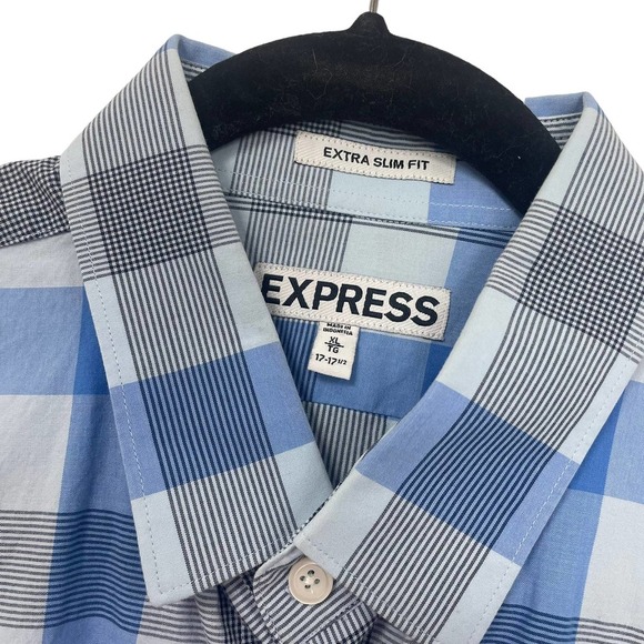 Express Extra Slim Fit Long Sleeve Button Down Mens XL - Picture 3 of 5